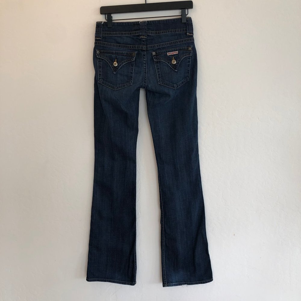 Jeans Hudson Pour Femme Taille 24 - Coupe Bootcut, Pochettes 'Flip', Délavage Foncé, état Très Bon (presque Neuf)